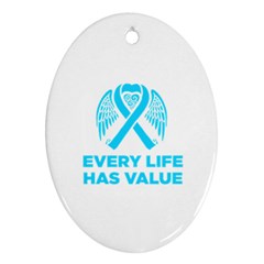 Child Abuse Prevention Support  Oval Ornament (two Sides) by artjunkie