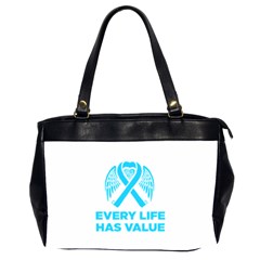 Child Abuse Prevention Support  Oversize Office Handbag (2 Sides) by artjunkie