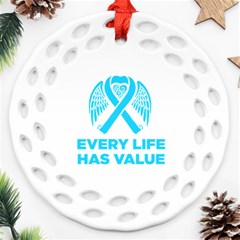 Child Abuse Prevention Support  Round Filigree Ornament (two Sides) by artjunkie