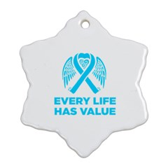 Child Abuse Prevention Support  Snowflake Ornament (two Sides) by artjunkie