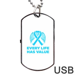 Child Abuse Prevention Support  Dog Tag Usb Flash (one Side)