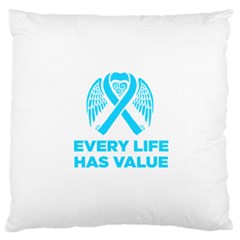 Child Abuse Prevention Support  Large Cushion Case (two Sides) by artjunkie