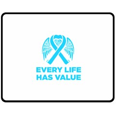 Child Abuse Prevention Support  Double Sided Fleece Blanket (medium) 