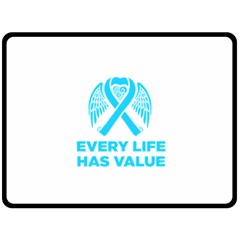 Child Abuse Prevention Support  Double Sided Fleece Blanket (large) 