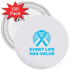 Child Abuse Prevention Support  3  Buttons (100 Pack)  by artjunkie