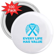 Child Abuse Prevention Support  3  Magnets (100 Pack) by artjunkie