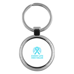 Child Abuse Prevention Support  Key Chain (round)