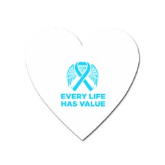 Child Abuse Prevention Support  Heart Magnet by artjunkie