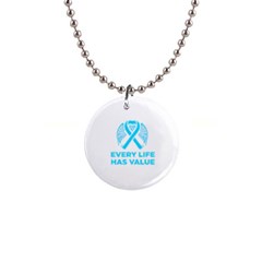 Child Abuse Prevention Support  1  Button Necklace by artjunkie