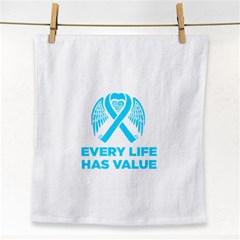 Child Abuse Prevention Support  Face Towel by artjunkie