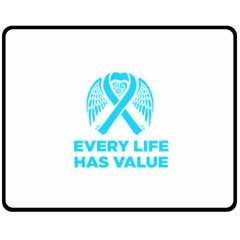 Child Abuse Prevention Support  Fleece Blanket (medium)  by artjunkie