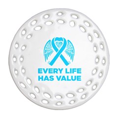 Child Abuse Prevention Support  Ornament (round Filigree) by artjunkie