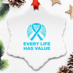 Child Abuse Prevention Support  Snowflake Ornament (two Sides)