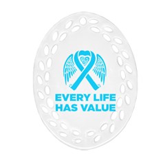 Child Abuse Prevention Support  Ornament (oval Filigree) by artjunkie