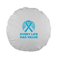 Child Abuse Prevention Support  Standard 15  Premium Flano Round Cushions by artjunkie