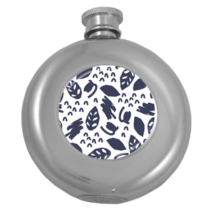 Orchard Leaves Round Hip Flask (5 oz)