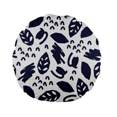 Orchard Leaves Standard 15  Premium Flano Round Cushions by andStretch