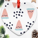 Watermelon Slice Ornament (Heart) Front