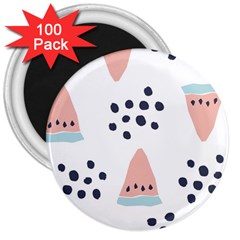 Watermelon Slice 3  Magnets (100 Pack) by andStretch