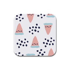 Watermelon Slice Rubber Square Coaster (4 Pack)  by andStretch