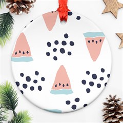 Watermelon Slice Round Ornament (two Sides) by andStretch