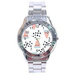 Watermelon Slice Stainless Steel Analogue Watch by andStretch