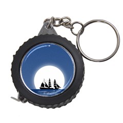 Boat Silhouette Moon Sailing Measuring Tape by HermanTelo