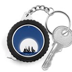 Boat Silhouette Moon Sailing Measuring Tape Front