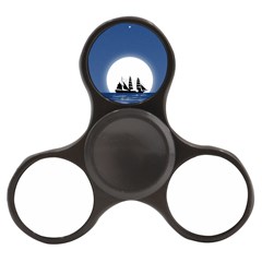 Boat Silhouette Moon Sailing Finger Spinner by HermanTelo