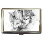 Cat Drawing Art Cigarette Money Case Front