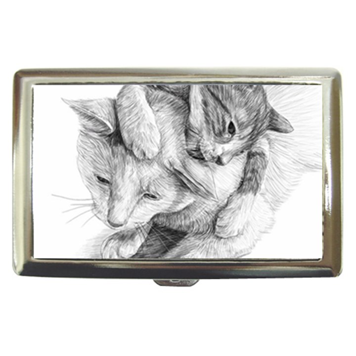 Cat Drawing Art Cigarette Money Case