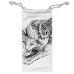 Cat Drawing Art Jewelry Bag