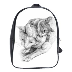 Cat Drawing Art School Bag (large) by HermanTelo