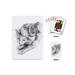 Cat Drawing Art Playing Cards Single Design (mini)