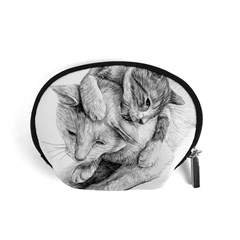 Cat Drawing Art Accessory Pouch (small) by HermanTelo