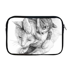 Cat Drawing Art Apple Macbook Pro 17  Zipper Case by HermanTelo