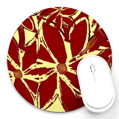 Flowery Fire Round Mousepads by Janetaudreywilson