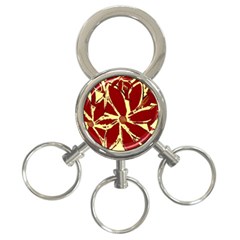 Flowery Fire 3-ring Key Chain by Janetaudreywilson