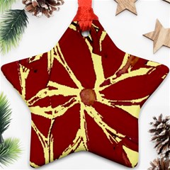 Flowery Fire Star Ornament (two Sides) by Janetaudreywilson