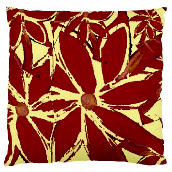 Flowery Fire Large Flano Cushion Case (Two Sides)