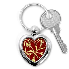 Flowery Fire Key Chain (heart) by Janetaudreywilson