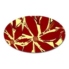 Flowery Fire Oval Magnet by Janetaudreywilson