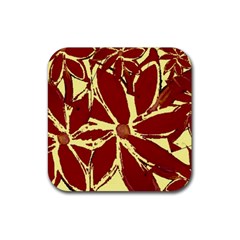 Flowery Fire Rubber Coaster (square)  by Janetaudreywilson