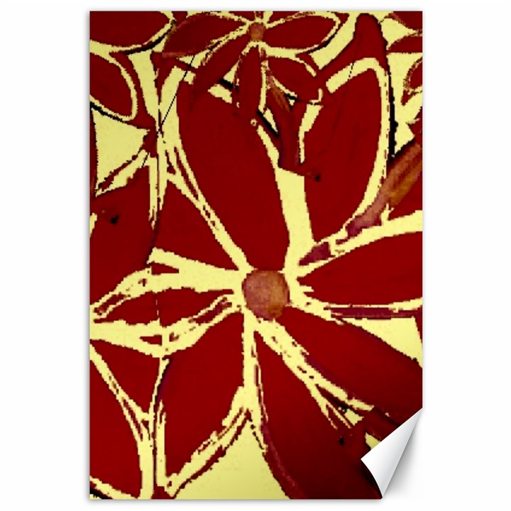 Flowery Fire Canvas 12  x 18 