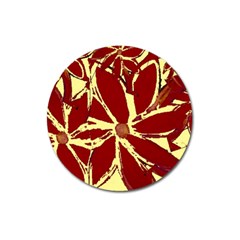 Flowery Fire Magnet 3  (round) by Janetaudreywilson