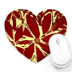 Flowery Fire Heart Mousepads by Janetaudreywilson