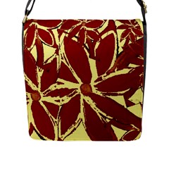 Flowery Fire Flap Closure Messenger Bag (l) by Janetaudreywilson