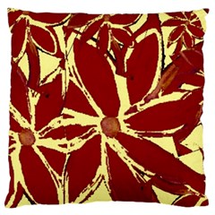 Flowery Fire Large Flano Cushion Case (two Sides) by Janetaudreywilson