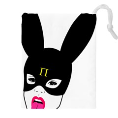 Bunny Girl Mask Drawstring Pouch (4xl) by infopablo00