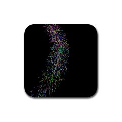 Galaxy Space Rubber Square Coaster (4 Pack)  by Sabelacarlos